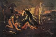 Nicolas Poussin Trancred and Erminia oil on canvas